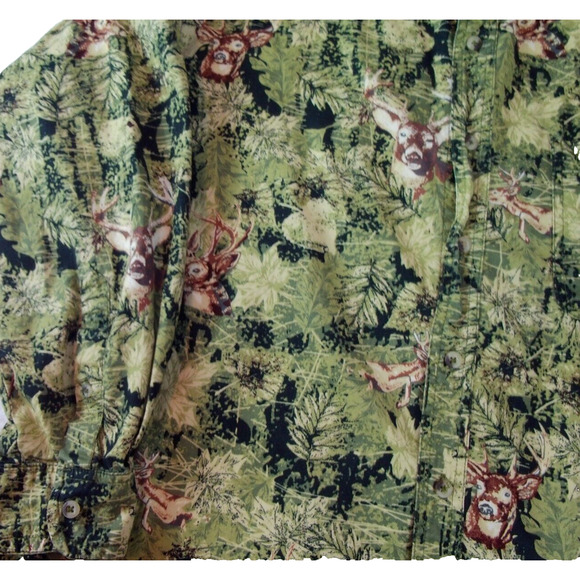 Field Tested by Outdoor Life Mens Size Large Button Shirt Deer Camo Long Sleeve - Picture 7 of 11